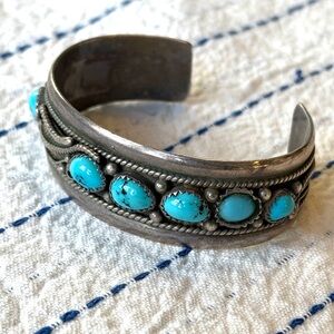 Sterling Silver & Turquoise Cuff Bracelet